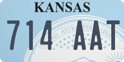KS license plate 714AAT