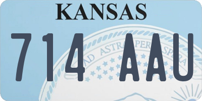 KS license plate 714AAU