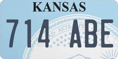 KS license plate 714ABE