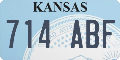 KS license plate 714ABF