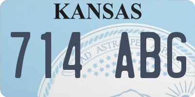 KS license plate 714ABG