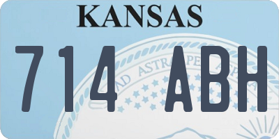 KS license plate 714ABH