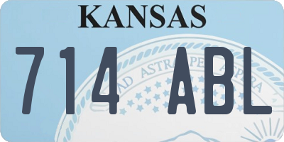 KS license plate 714ABL
