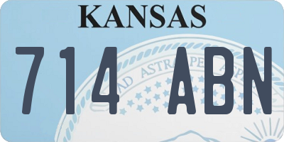 KS license plate 714ABN