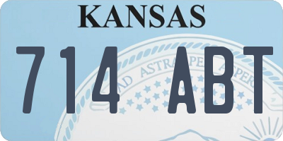 KS license plate 714ABT