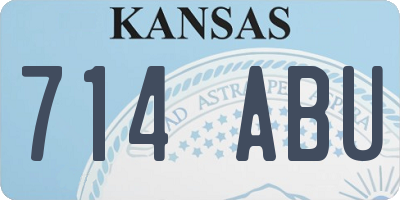 KS license plate 714ABU