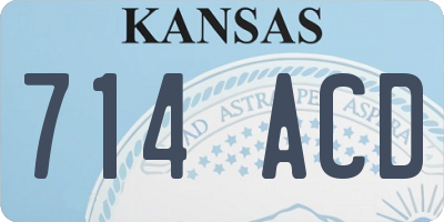 KS license plate 714ACD