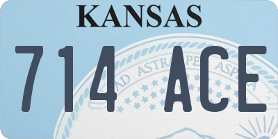 KS license plate 714ACE
