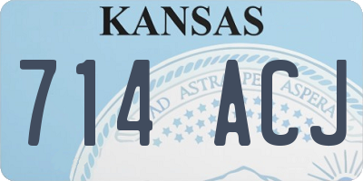 KS license plate 714ACJ