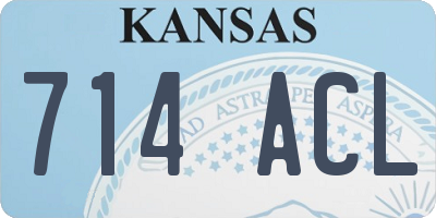 KS license plate 714ACL