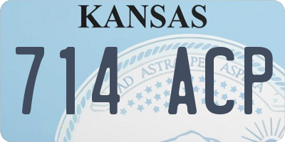 KS license plate 714ACP