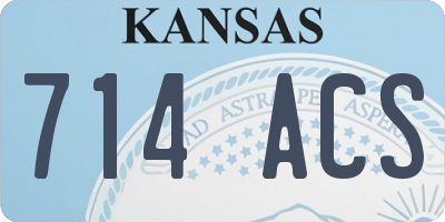 KS license plate 714ACS