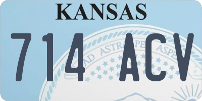 KS license plate 714ACV