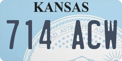 KS license plate 714ACW