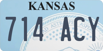 KS license plate 714ACY