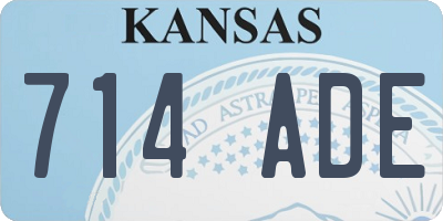 KS license plate 714ADE