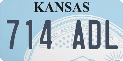KS license plate 714ADL