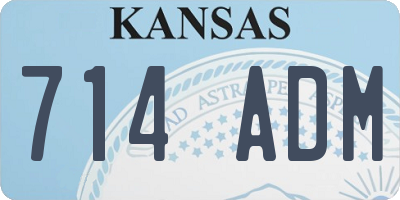 KS license plate 714ADM