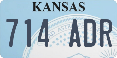 KS license plate 714ADR
