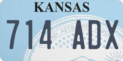 KS license plate 714ADX