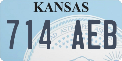 KS license plate 714AEB