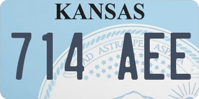 KS license plate 714AEE