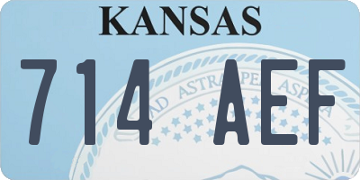 KS license plate 714AEF