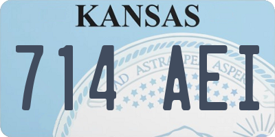 KS license plate 714AEI