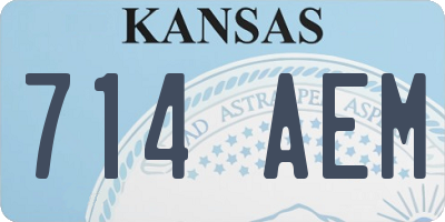KS license plate 714AEM