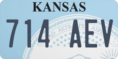 KS license plate 714AEV