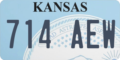 KS license plate 714AEW