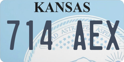 KS license plate 714AEX