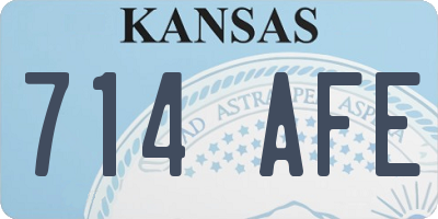 KS license plate 714AFE