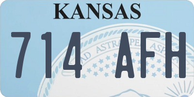 KS license plate 714AFH