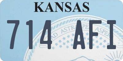 KS license plate 714AFI