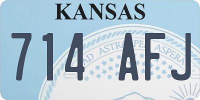 KS license plate 714AFJ