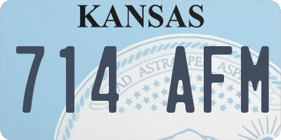 KS license plate 714AFM