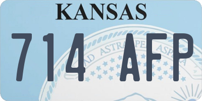 KS license plate 714AFP