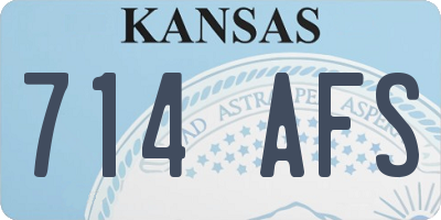 KS license plate 714AFS