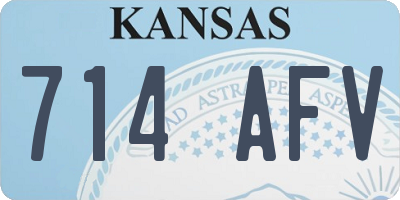 KS license plate 714AFV