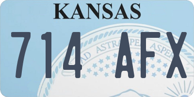 KS license plate 714AFX