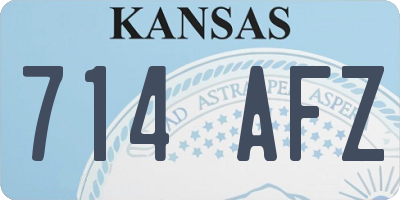 KS license plate 714AFZ