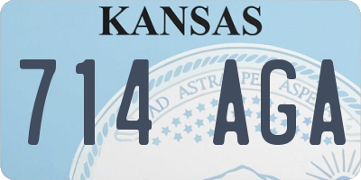 KS license plate 714AGA