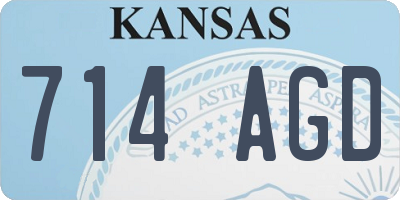 KS license plate 714AGD