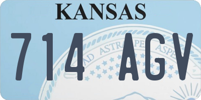 KS license plate 714AGV