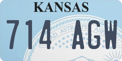 KS license plate 714AGW