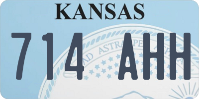 KS license plate 714AHH