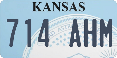 KS license plate 714AHM