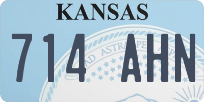 KS license plate 714AHN