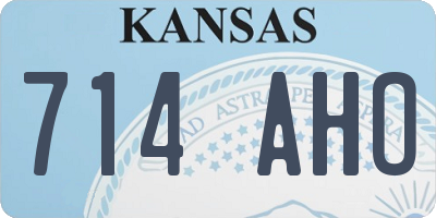 KS license plate 714AHO